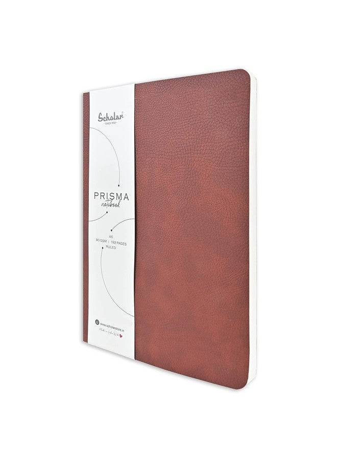 Scholar Prisma Notebook - 192 Pages | 90 GSM Premium Writing Paper | Flexible Binding Notebook with Soft Touch PU Cover | Smooth Finish Journal for Office, Business, College & Daily Writing (Maroon) (A5) - Image 2