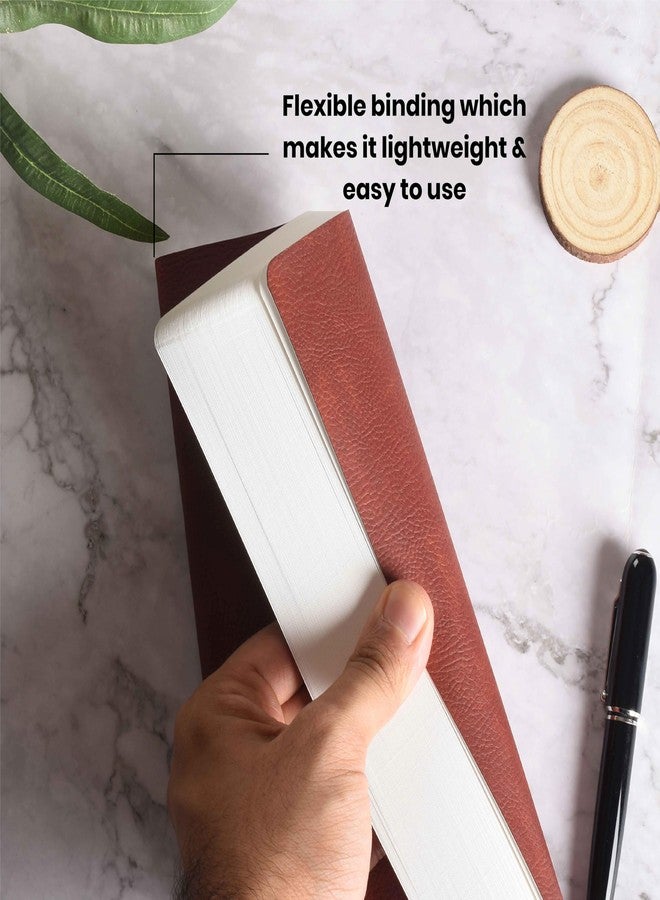 Scholar Prisma Notebook - 192 Pages | 90 GSM Premium Writing Paper | Flexible Binding Notebook with Soft Touch PU Cover | Smooth Finish Journal for Office, Business, College & Daily Writing (Maroon) (A5) - Image 5