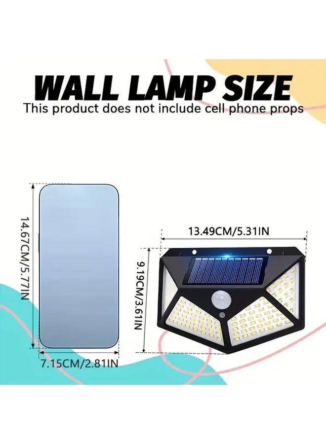 100 LED Solar Motion Sensor Wall Lamp Outdoor Garden Light 3 Modes - Image 5