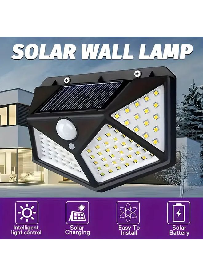 100 LED Solar Motion Sensor Wall Lamp Outdoor Garden Light 3 Modes - Image 2