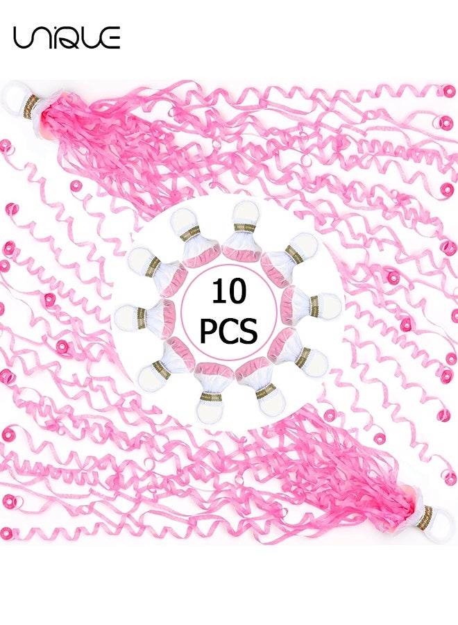 يونيك شرائط احتفالية بدون فوضى - عبوة من 10 قطع من المزلقات الورقية الوردية بدون فوضى، مزلقات للحفلات، شرائط يُرمى باليد، مفاجآت ورقية سحرية للحفلات، مستلزمات الحفلات، هدايا الحفلات (وردي) - Image 1