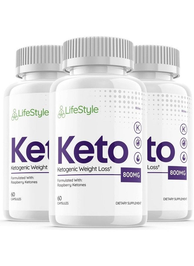 Rillvo - (3 Pack) Lifestyle Keto Pills Life Style Shark Ketogenic Tank (180 Capsules) - Image 1