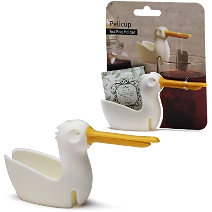 PELEG DESIGN Pelicup Tea Bag Holder  Fun PelicanShaped Tea Bag Holder For Cup WTea Bag Rest Silicone Holder For Tea Bags Mug Tea Bag Holder 23X43X12 In Cute Tea Accessories For Tea Lovers - Image 1