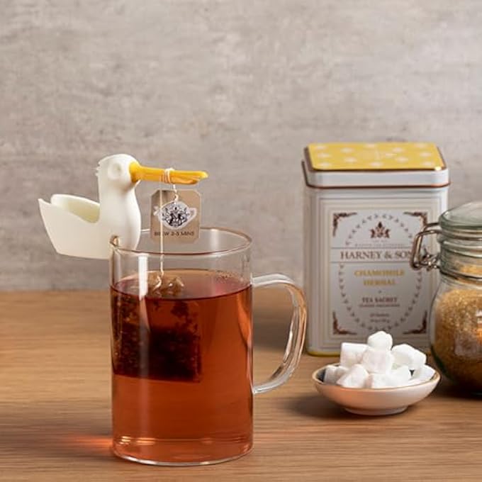 PELEG DESIGN Pelicup Tea Bag Holder  Fun PelicanShaped Tea Bag Holder For Cup WTea Bag Rest Silicone Holder For Tea Bags Mug Tea Bag Holder 23X43X12 In Cute Tea Accessories For Tea Lovers - Image 3