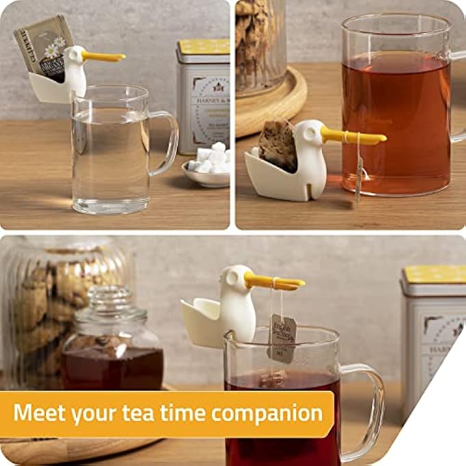 PELEG DESIGN Pelicup Tea Bag Holder  Fun PelicanShaped Tea Bag Holder For Cup WTea Bag Rest Silicone Holder For Tea Bags Mug Tea Bag Holder 23X43X12 In Cute Tea Accessories For Tea Lovers - Image 4