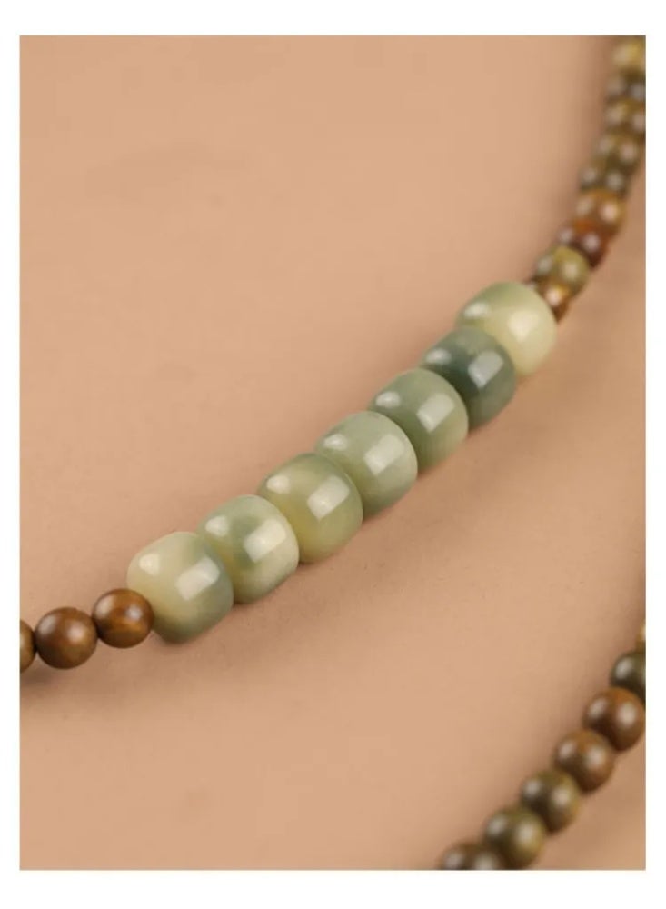 Green Sandalwood Crossbody Phone Chain, Beaded Anti-Lost Lanyard for Women, Stylish Mobile Accessory - Image 3