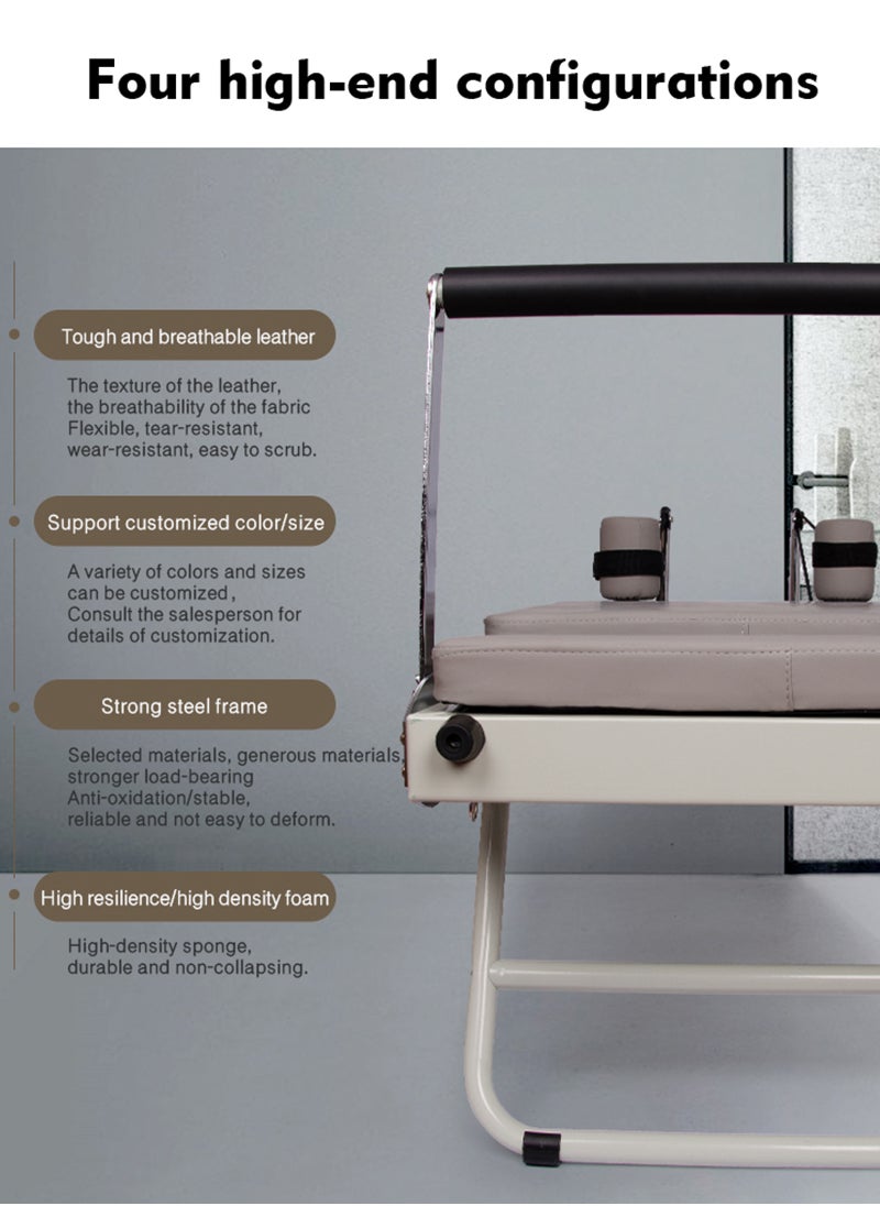 ETG Pilates Reformer Machine, Foldable Pilates Machine Equipment for Home 197*57*72.5cm  - Image 5