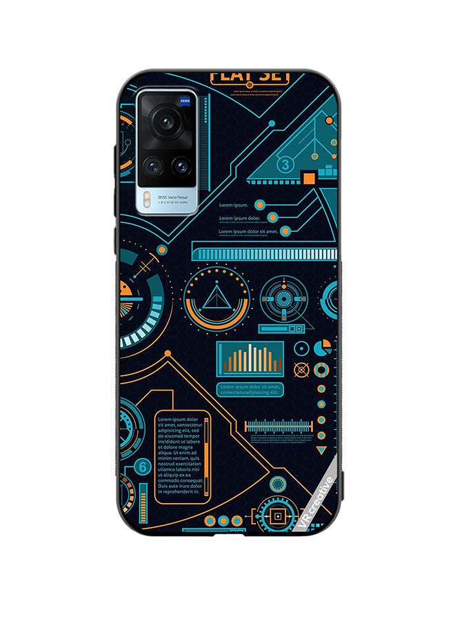 VR CREATIVE Protective Case Cover For Vivo X60 Abstract Design Multicolour - Image 1