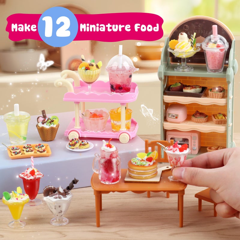 ColoPlay 12 Making Miniature Food Toys Set, DIY, Resin Play, NOT Edible, Kitchen Mini Pretend Play Food Set for Kids Age 8-13, Birthday for Girls, 8 9 10, Make Your Food - Image 3