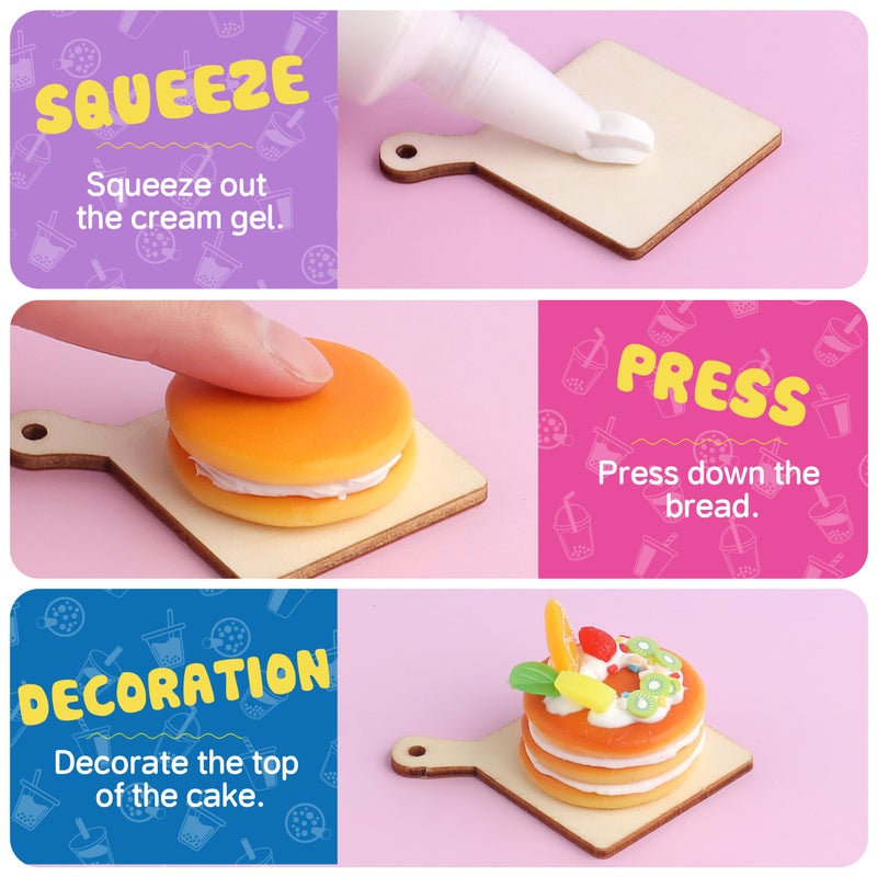 ColoPlay 12 Making Miniature Food Toys Set, DIY, Resin Play, NOT Edible, Kitchen Mini Pretend Play Food Set for Kids Age 8-13, Birthday for Girls, 8 9 10, Make Your Food - Image 4