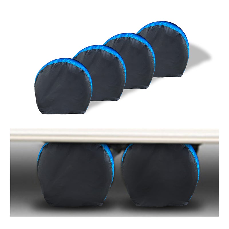 MORNYRAY Tire Covers 4 PackWaterproof AntiUV Snow Sun Rain Tire Covers for RVTruck SUV Trailer Camper - Image 3
