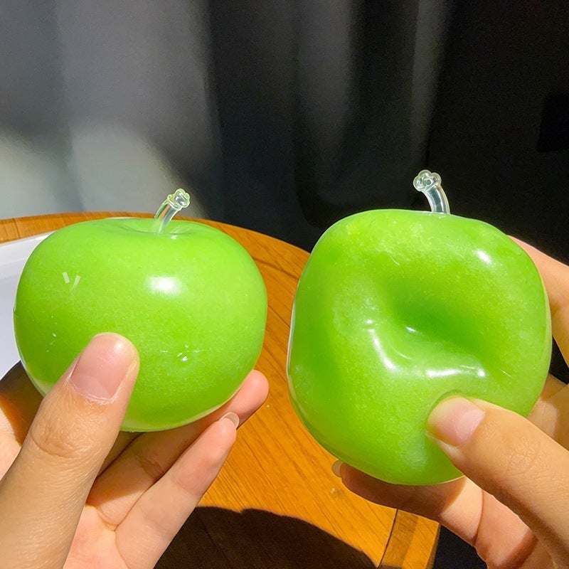 Green Apple Slime Putty Toy, Shapeable with Coconut Oil, Stress Relief - Image 2