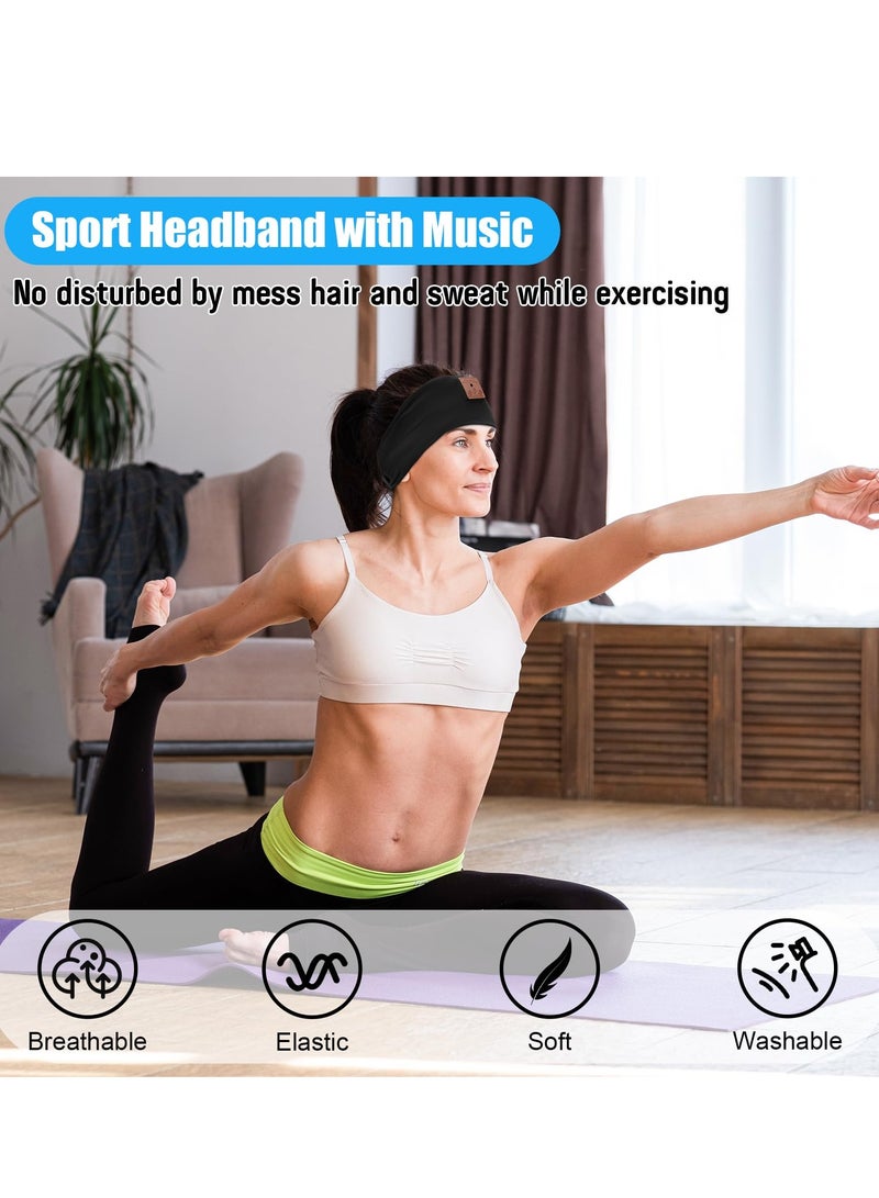 SYOSI 2PCS Sleep Headphones Bluetooth Headband, Bluetooth Headphones Headband with Ultra-Thin Speakers Perfect for Side Sleepers, Running, Insomniac, Nap, Travel, Meditation (Black & Grey)  - Image 4