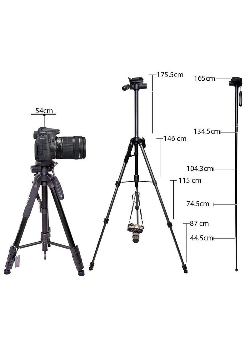 Jmary Jmary Professional Aluminium Tripod & Monopod for All DSLR Cameras - Image 5
