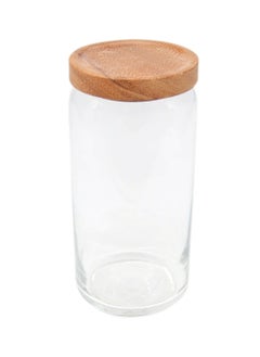 Glass Canister with Stackable Wooden Lid (Large) 1000ML