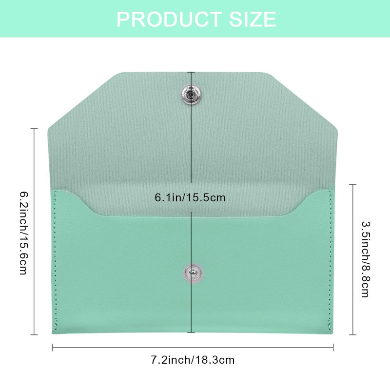 Nolcha Pu Leather Cash Envelope Wallet - Reusable Cash Stuffing Wallet for Men and Women -Green - Image 2