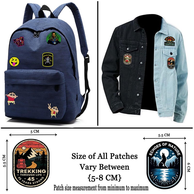 LAZYCHUNKS ® New Unique Mountain,Marvel,Space,Mars,God,Camping,Outdoor Living Patches|New Clothing Accessories for Enhance The Beauty of T-Shirt,Jacket,Bags,Caps,etc. - Image 3