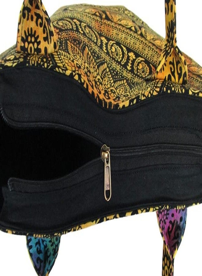 ALIA ENTERPRISES Golden Printed Women's Tote Bag - Image 4