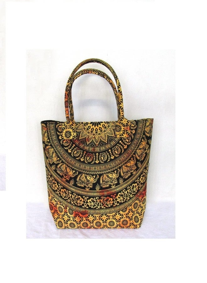 ALIA ENTERPRISES Golden Printed Women's Tote Bag - Image 2