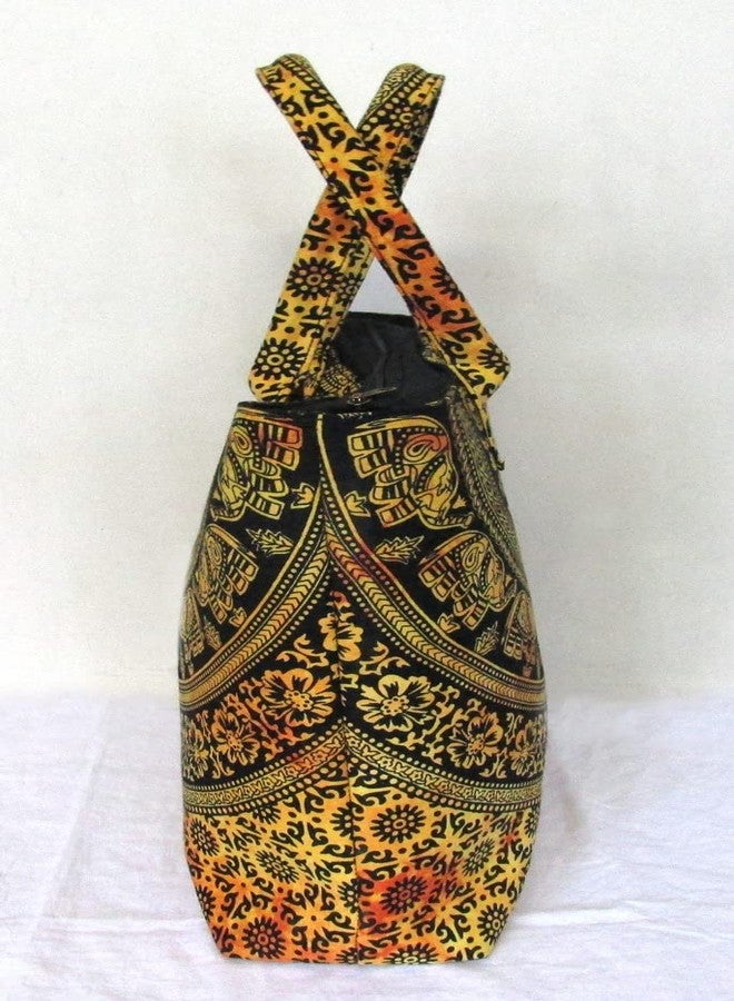 ALIA ENTERPRISES Golden Printed Women's Tote Bag - Image 3
