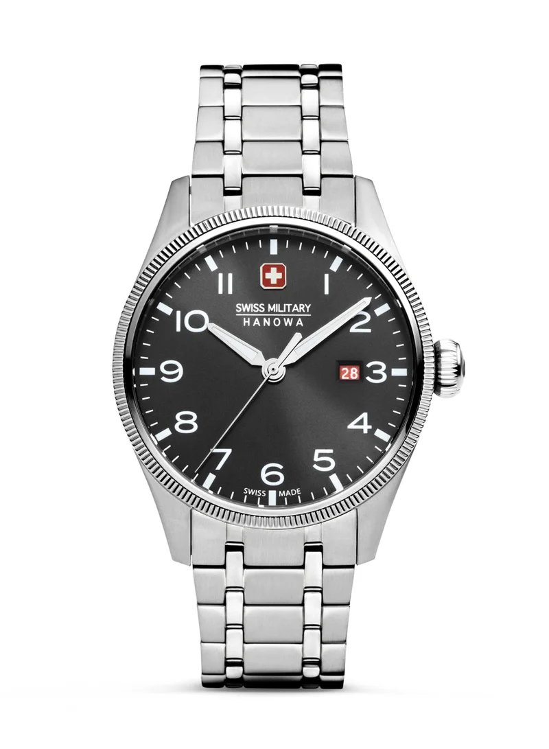 SWISS MILITARY HANOWA Swiss Military Thunderbolt Watch For Men With Silver Bracelet 43mm 10ATM - SMWGH0000801
