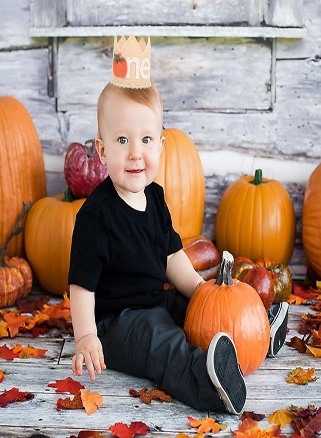 HIKLO Little Pumpkin 1st Birthday Crown - Pumpkin Theme Crown, Thanksgiving Day Party Supplies, Baby Boy/Girl Fall Cake Smash Photo Prop - Image 5