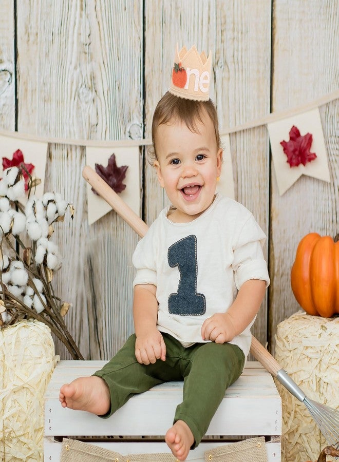 HIKLO Little Pumpkin 1st Birthday Crown - Pumpkin Theme Crown, Thanksgiving Day Party Supplies, Baby Boy/Girl Fall Cake Smash Photo Prop - Image 4