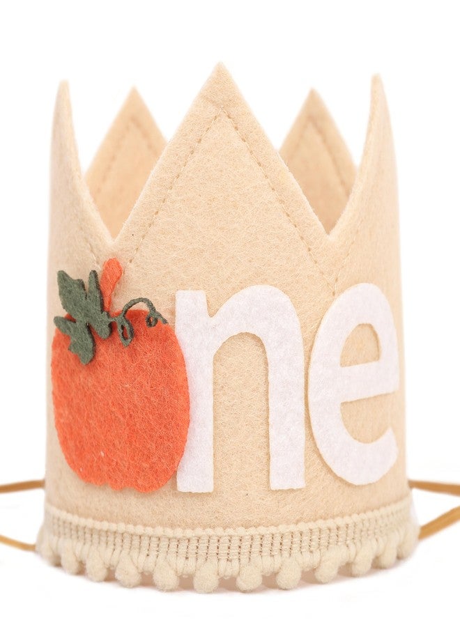 HIKLO Little Pumpkin 1st Birthday Crown - Pumpkin Theme Crown, Thanksgiving Day Party Supplies, Baby Boy/Girl Fall Cake Smash Photo Prop - Image 1