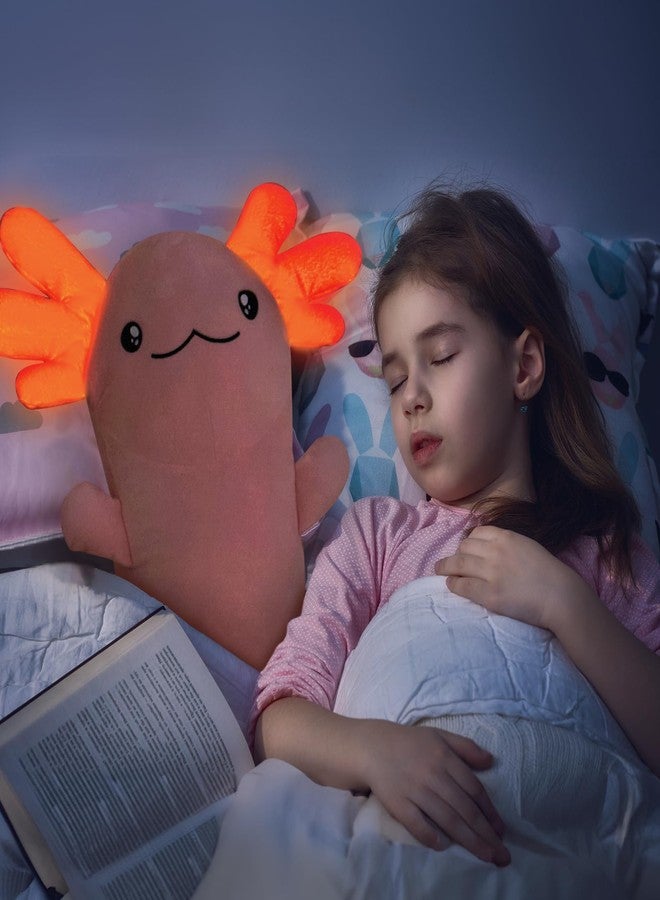 MaoGoLan Giant Axolotl Plush Body Pillow for Girls, Hot Pink Axolotl Stuffed Animal for Kids Adults, Large Salamander Plush Glow in The Dark, Holiday Birthday Christmas Valentines Gifts - Image 4