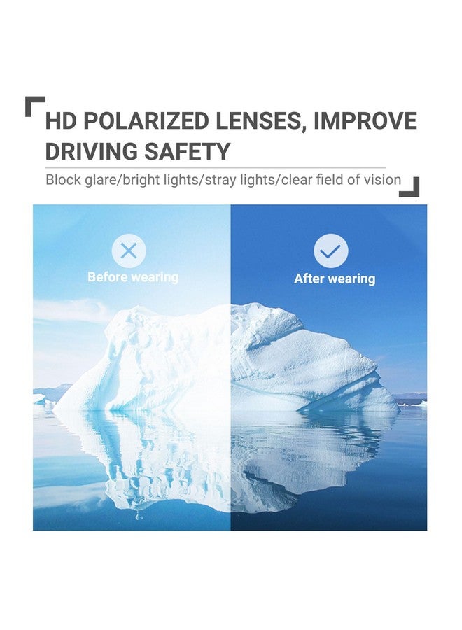 LUFF Polarized Clip On Sunglasses For Prescription/Myopia Eyeglasses Outdoor/Driving (Black-Upgrade Flip) - Image 3