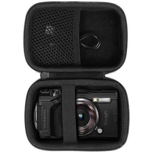 Aenllosi Hard Carrying Case Compatible with OLYMPUS Tough TG-6 / OM System Tough TG-7 Waterproof Camera(Case Only,Black) - Image 1