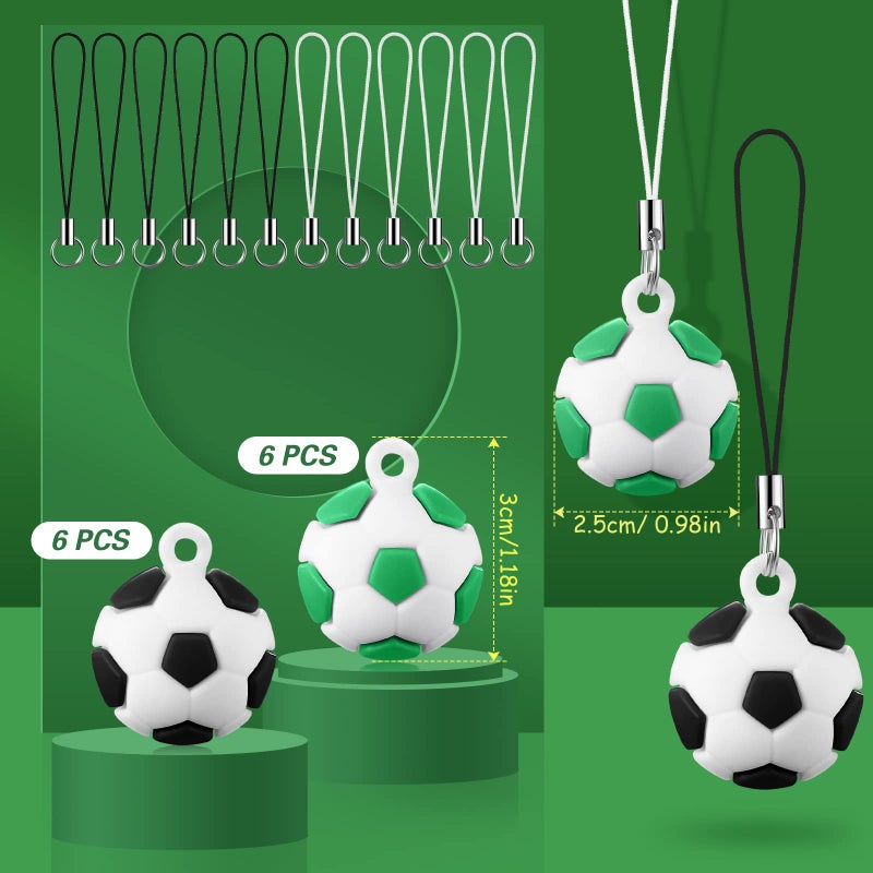 Aoriher 120 Pcs Soccer Party Favors Set Soccer Goodie Bags Stuffers Mini Ball Toys Stickers Whistle Silicone Bracelet Luminous Tattoo Keychain Team Sport Birthday Gifts Party Supplies and Decorations - Image 4