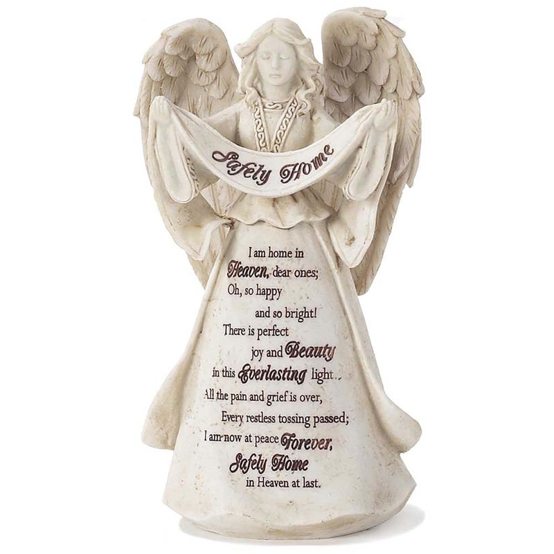 Dicksons Safely Home in Heaven at Last Stone 6.5 Inch Resin Tabletop Angel Figurine - Image 1