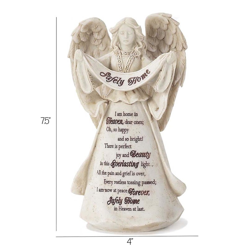 Dicksons Safely Home in Heaven at Last Stone 6.5 Inch Resin Tabletop Angel Figurine - Image 5