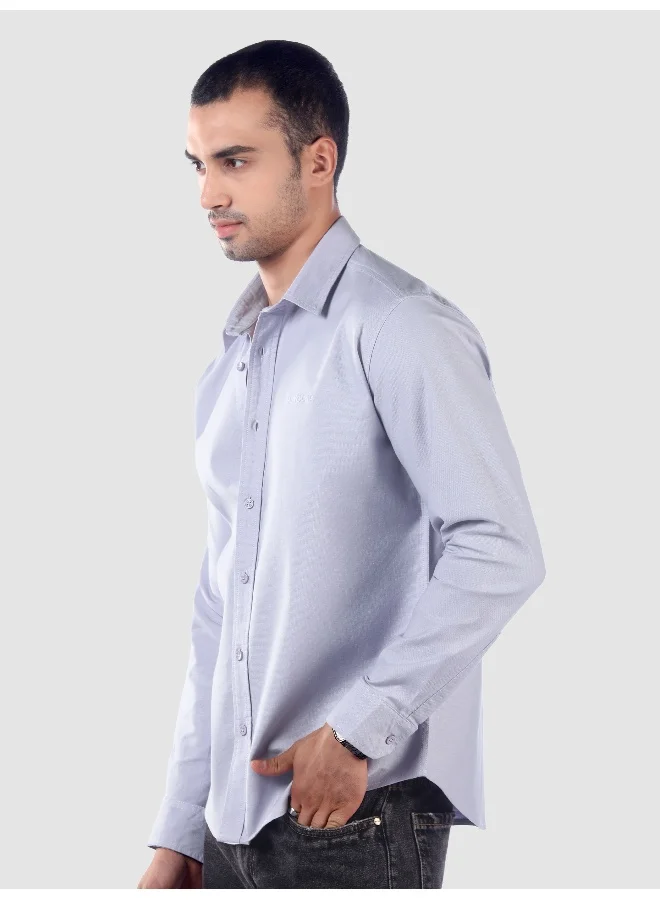 Beyoung Lavender Mist Oxford Cotton Shirt