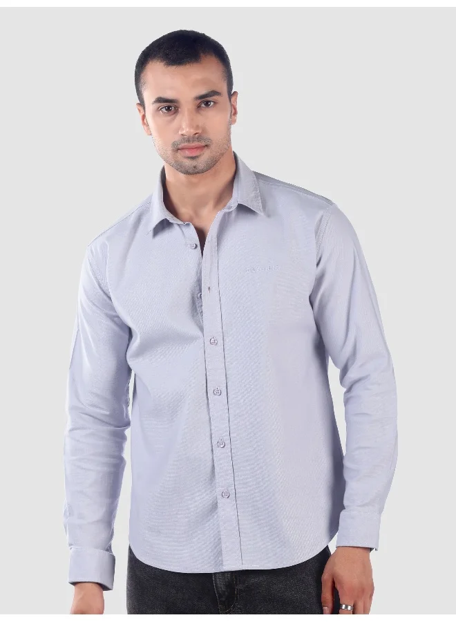Beyoung Lavender Mist Oxford Cotton Shirt