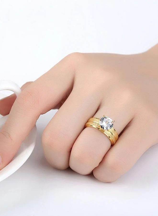 تايك تو طقم من خاتمين مزينين بحجر الراين