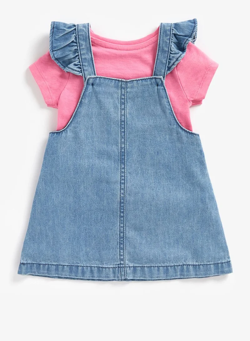 mothercare Kids Dungaree And T-Shirt