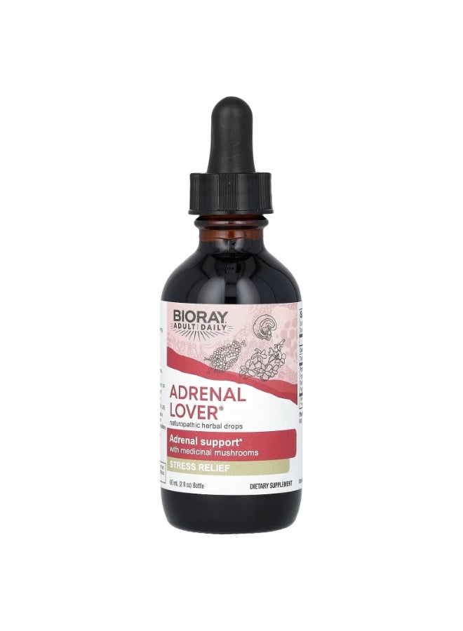 Bioray, Adrenal Lover, Adrenal Support with Medical Mushrooms, 2 fl oz (60 ml) - Image 3