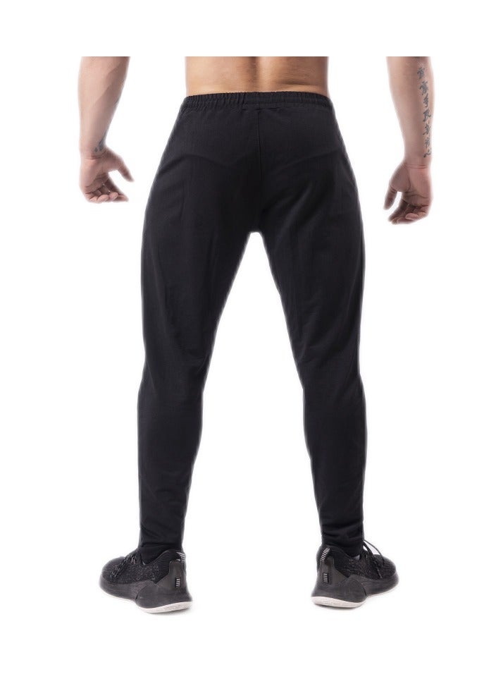 Loquat Men Quick Dry Breathable Sports Sweatpants Black  - Image 2