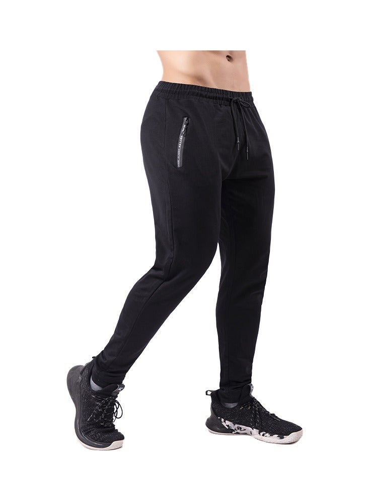 Loquat Men Quick Dry Breathable Sports Sweatpants Black  - Image 1