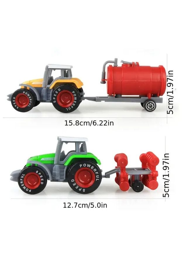 2Pcs Random Style Three In One Tractor Toy Set With Attachable Trailers No Batteries Needed - Image 4