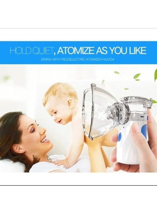 جهاز نيبولايزر صغير محمول – هادئ وبدون بطارية مع نظام تنظيف ذاتي – مناسب للأطفال والاستخدام اليومي - Image 2