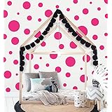 Create-A-Mural Polka Dot Wall Decals (63) Girls Room Wall Decor Stickers, Wall Dots, Vinyl Circle Peel & Stick DIY - Image 1