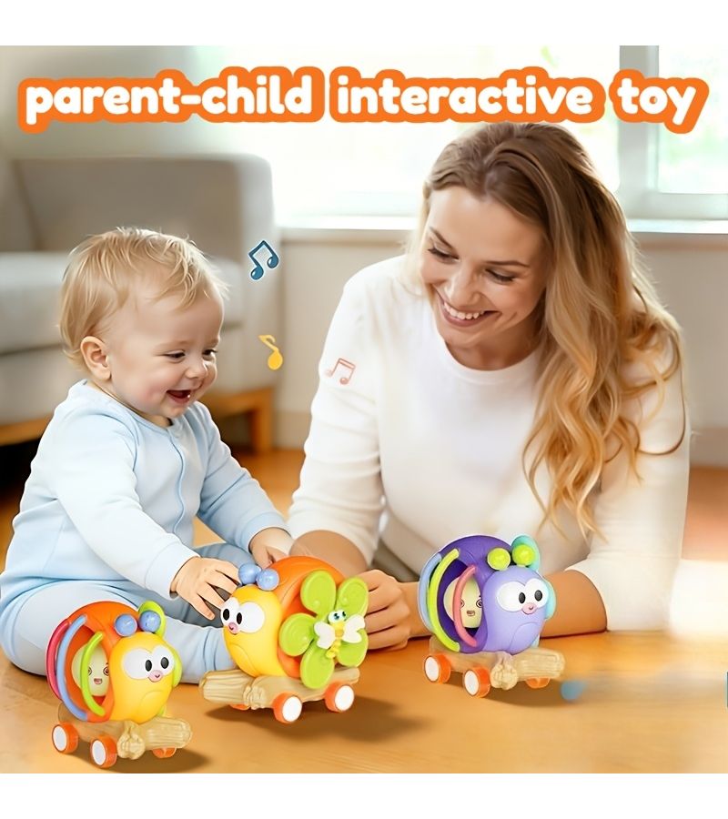 Orange Baby Rattle Toy For Fine Motor Skills Early Development Gift - Image 5