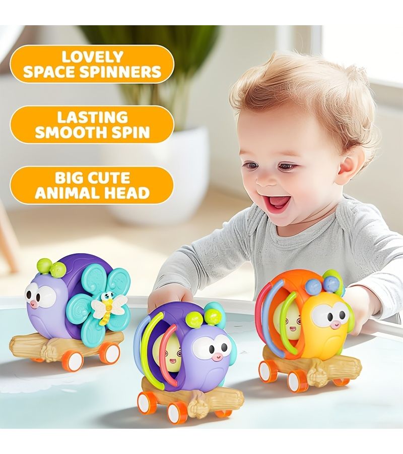 Orange Baby Rattle Toy For Fine Motor Skills Early Development Gift - Image 3