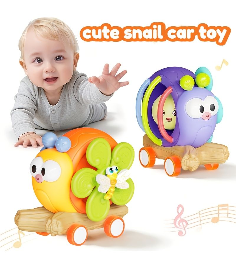 Orange Baby Rattle Toy For Fine Motor Skills Early Development Gift - Image 1