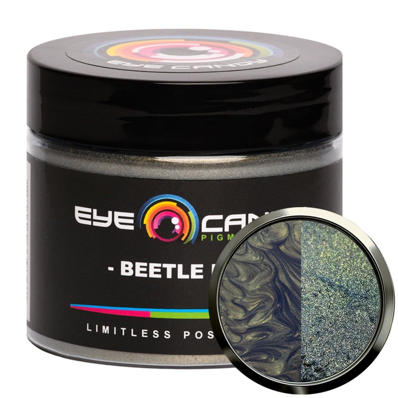 Eye Candy Pigments Premium Mica Powder  Beetle Blue 50gr  for Epoxy Resin Soap Paint Woodworking Acrylic Pouring Bath Bombs Fishing Lures  DIY Arts and Crafts Additive