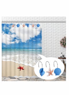 Excefore Seashell Shower Curtain Hooks, Anti Rust Decorative Resin Hooks for Bathroom, Baby Room, Bedroom, Living Room Decor 12Pcs  - Image 5