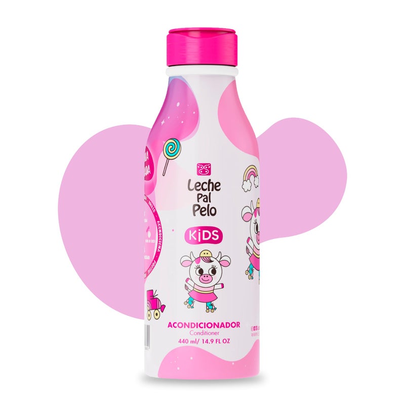 Leche Pal Pelo Kids Conditioner - Gentle Detangling, Moisturizing with Vitamin E, Oils for Kids' Hair. Strengthens, Prevents Breakage. Paraben-Free. 14.9 fl. oz. - Image 1